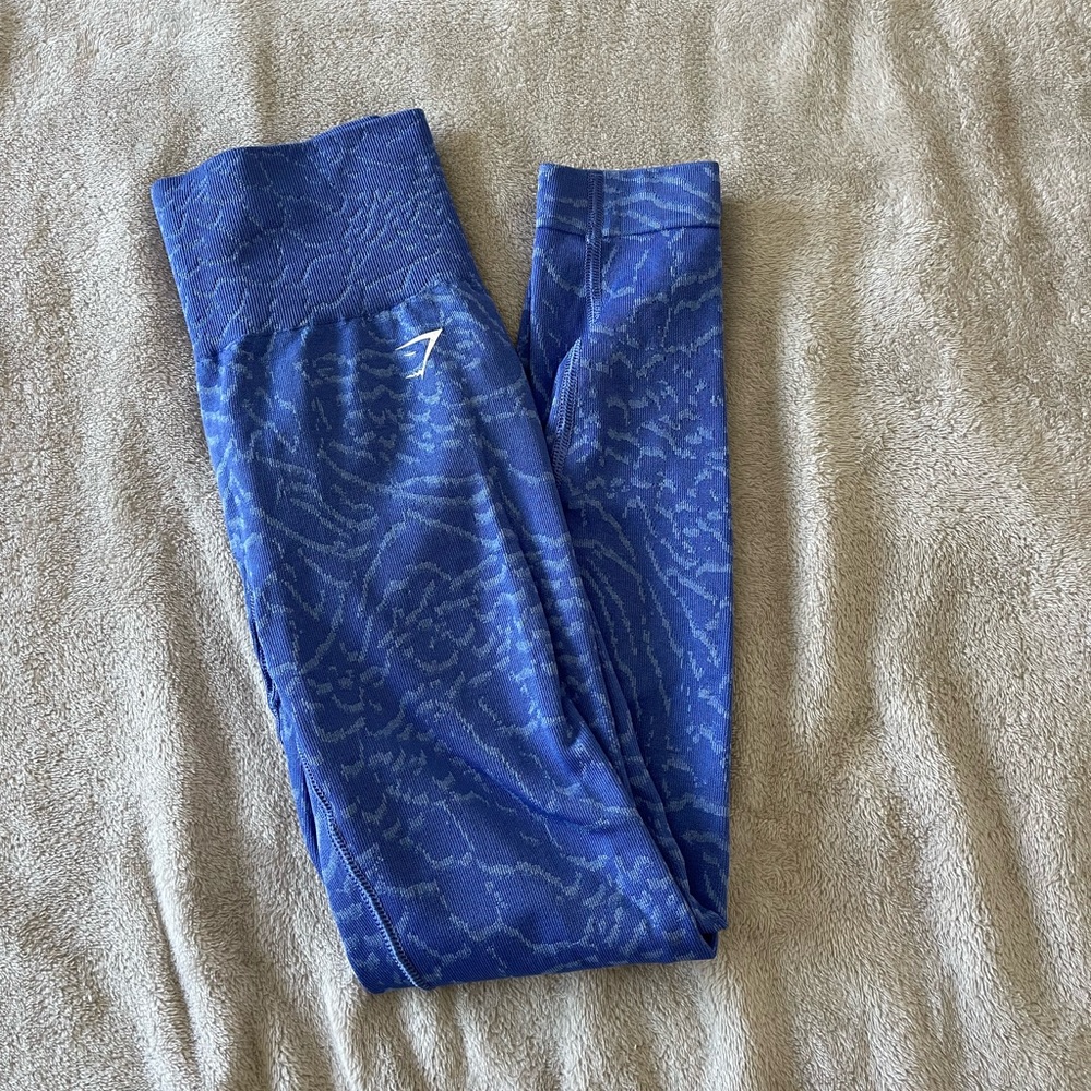 Gymshark Adapt Animal Seamless Leggings Size Extra Small in Blue